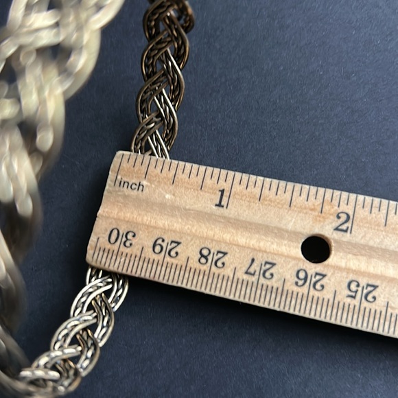 Women’s vintage dainty gold tone wire braided‎ bangle bracalet one size - Picture 6 of 6